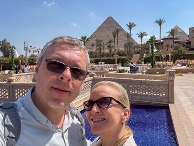 Pyramids of Giza, Cairo, 2025.