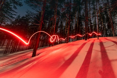 Moonlight skiing