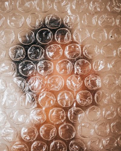 Portrait through bubble wrap
