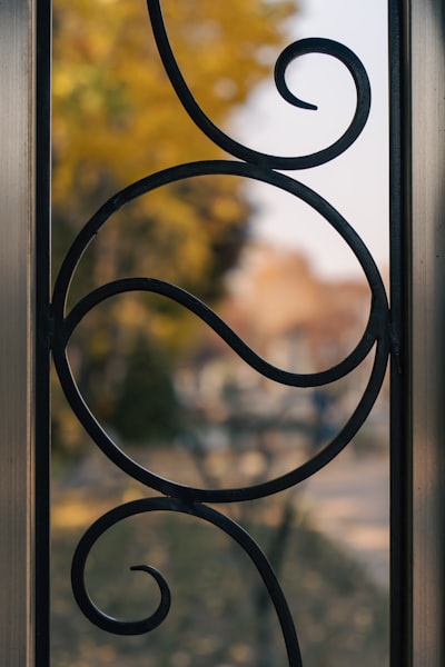 A window with a pair of scissors