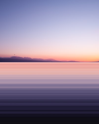 Silhouette of mountain during sunset