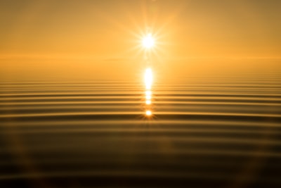 Sun setting over the Great Salt Lake