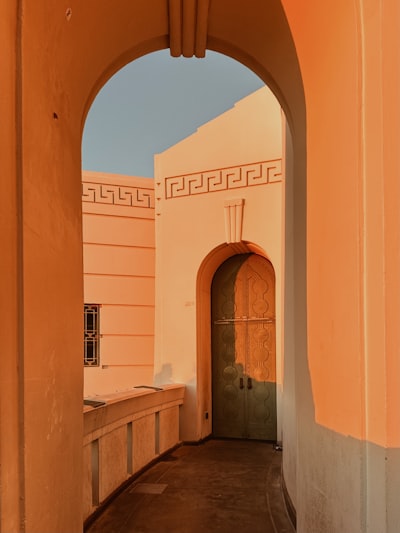 modern minimal arch door