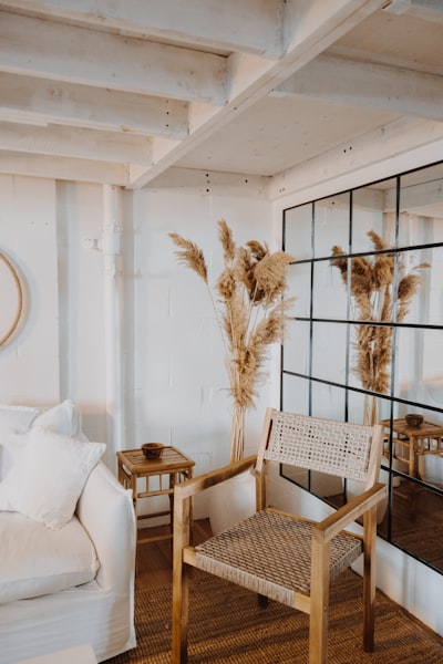Brown wooden chair beside brown wooden table