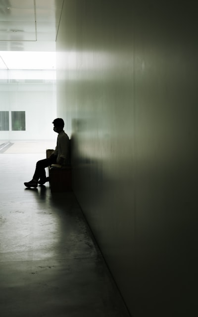 A person standing in a room