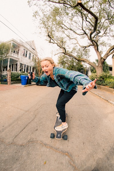 Some shots of me and my friend riding electric Skateboards