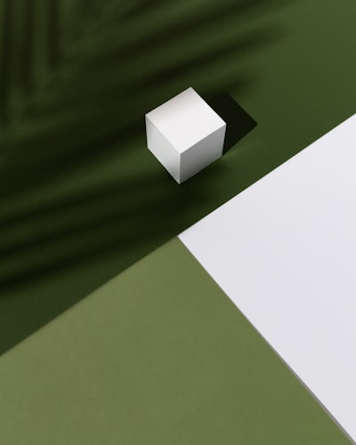 White and green striped textile