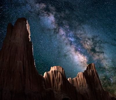 Star shot in Cathedral Valley State Park, Nevada