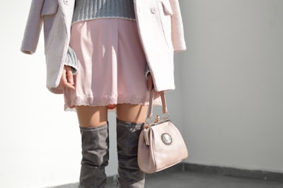 Fashionable woman in a skirt