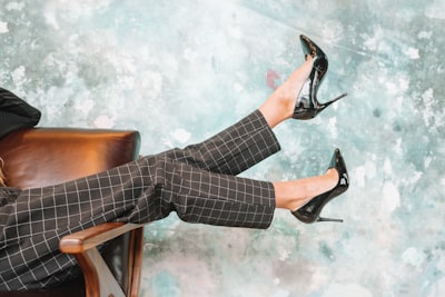 Woman wearing stiletto shoes