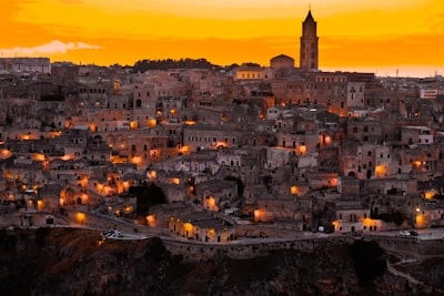 Matera at sunset