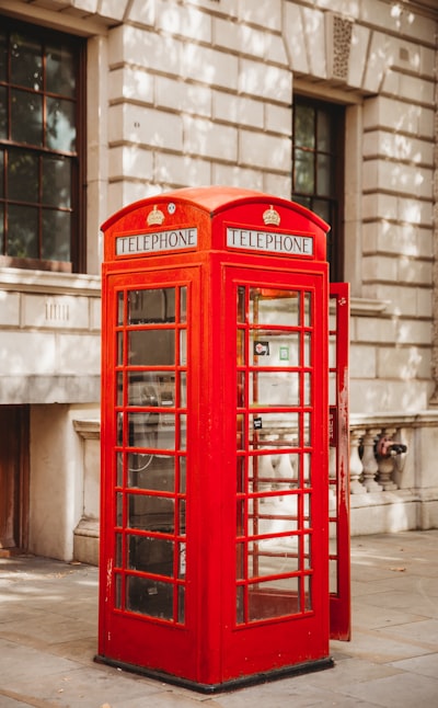 Phone booth in London city centre