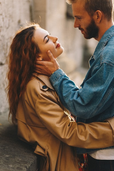 Intimate moment in an old city alley