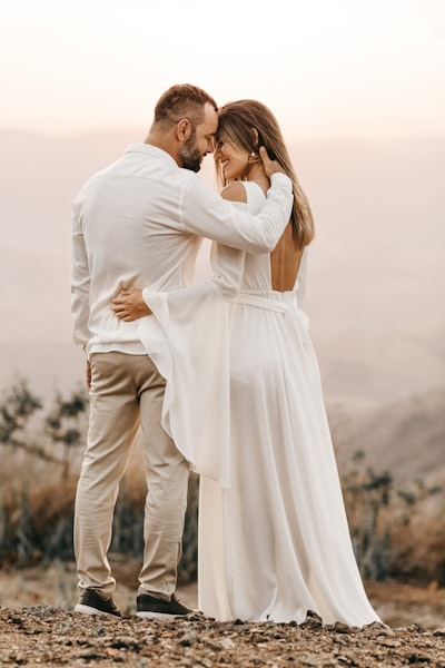 Man and woman hugging each other