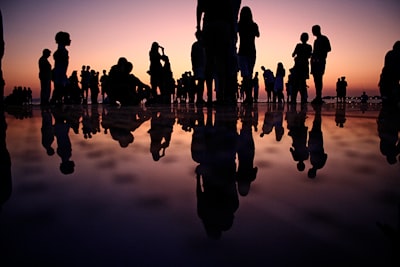 Crowd at a party