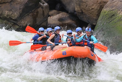 Experiencing an amazing activity of whitewater rafting on the New River Gorge in West Virginia. Great family-friendly fun and heart-racing adventure. It's the ultimate outdoor experience.